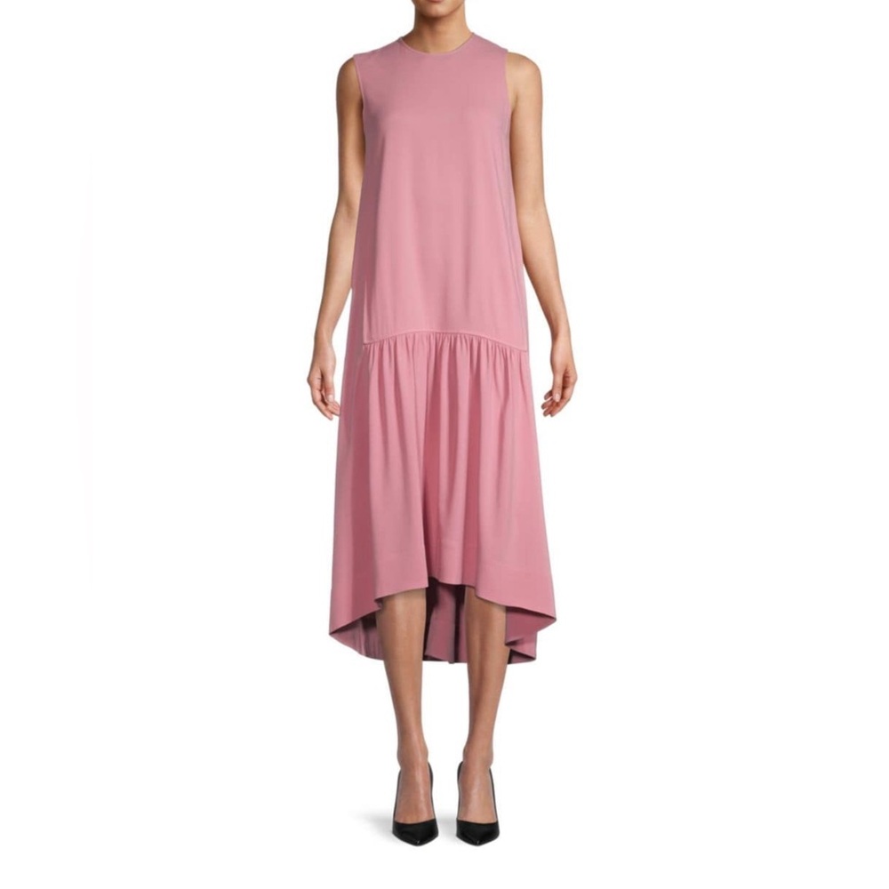 FERRAGAMO Mauve Drop Hem Midi Dress Size 42/ U.S. size 10
